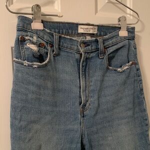 Abercrombie & Fitch Women's Light Blue Ultra High Rise Jeans
